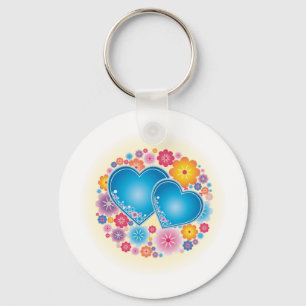 Llavero Floral de Blue Hearts