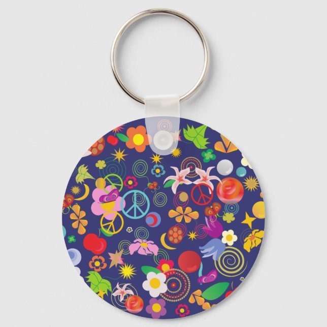 Llavero Floral de Boho (Anverso)