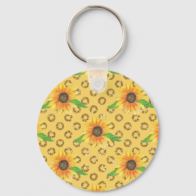 Llavero Floral de girasol (Anverso)