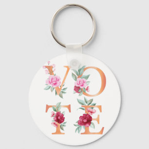 Llavero Floral de Melocotón Elegante Femenino Vota