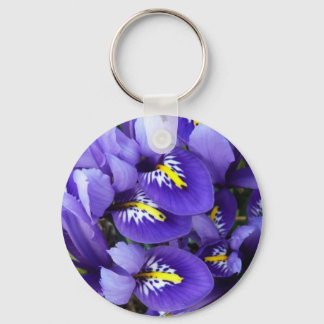 Llavero Floral de primavera de irlandeses azules en miniat