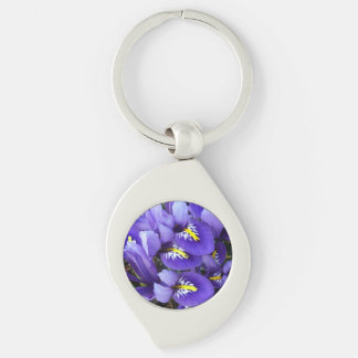 Llavero Floral de primavera de irlandeses azules en miniat