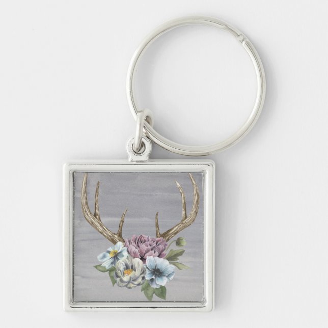 Llavero Floral Deer Antlers (Frente)