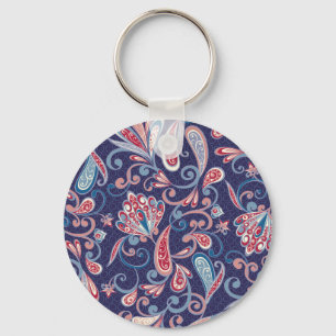 Llavero Floral Étnica: Resumen Oriental Seamless.