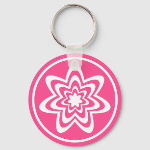 Llavero Floral Explosion Keychain, Pink