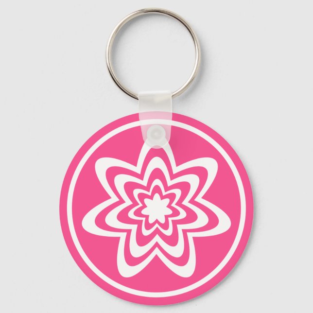 Llavero Floral Explosion Keychain, Pink (Anverso)