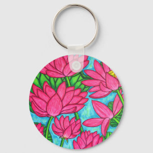 Llavero Floral Funky - Cadena de teclas Lotus