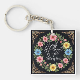 Llavero Floral inspirado en la Biblia cristiana