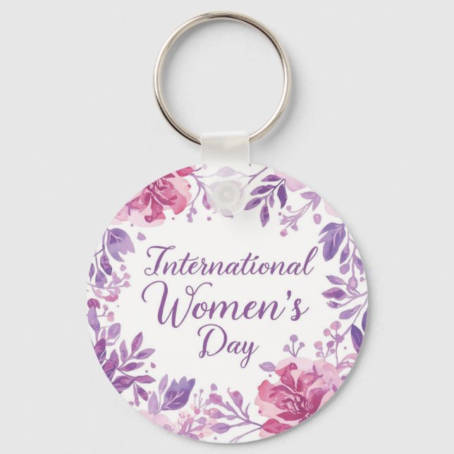 Llavero Floral International Women's Day 2026 (Anverso)