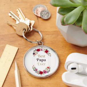 Llavero Floral Mejor Papá del Mundo - Regalo del D