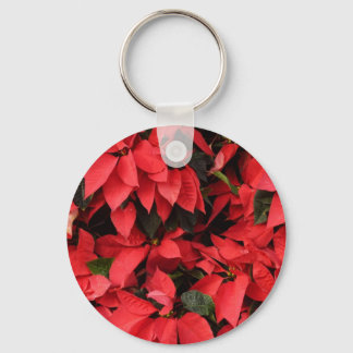 Llavero Floral navideña de Navidades de la Poinsettias Roj