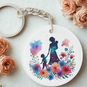 Llavero Floral personalizada