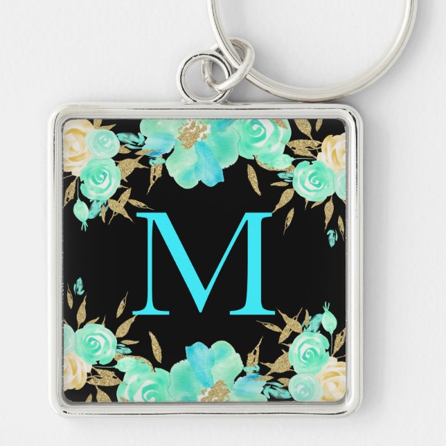 Llavero Floral personalizado (Frente)