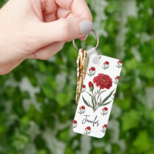 Llavero Floral Personalizado para Cumpleaños y Día