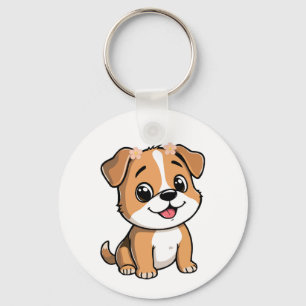 Llavero Floral Puppy Keychain – Cute Dog
