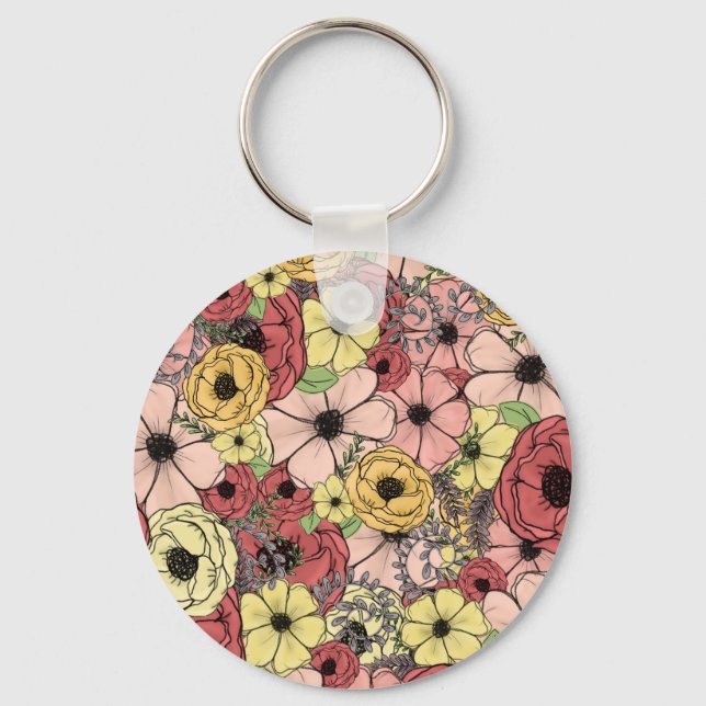 Llavero Floral puzzle  (Anverso)