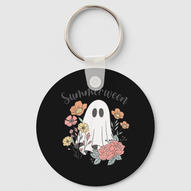 Llavero Floral Retro Fantasma Verano de Summerween Tempora (Anverso)