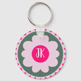 Llavero Floral Rosa Personalizado | One Owl Artist