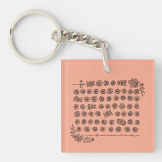 Llavero Floral Rosary Prayer Beads - Blessed Mother Mary D