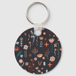 Llavero Floral Scandinavian Dark