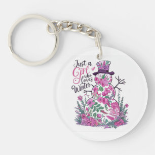 Llavero Floral Snowman: Un Chica que ama la victoria
