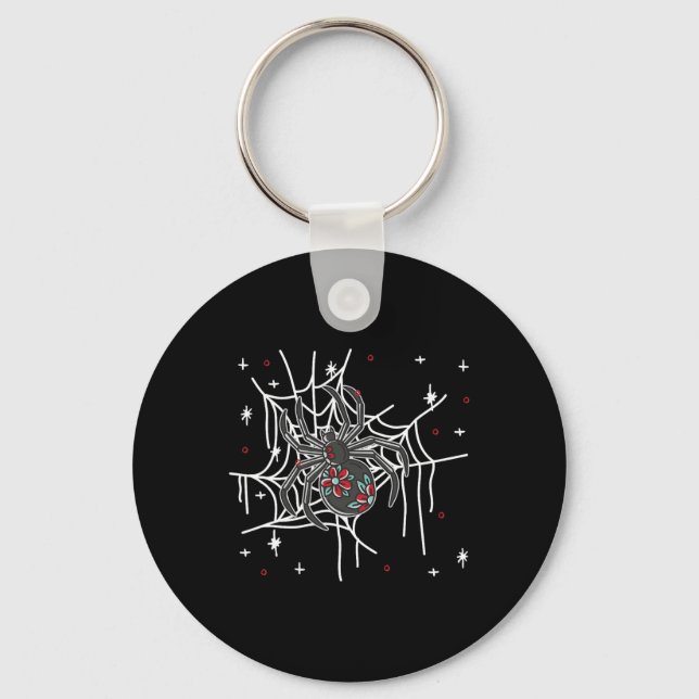 Llavero Floral Spider Web Lazy Halloween Costume (Anverso)