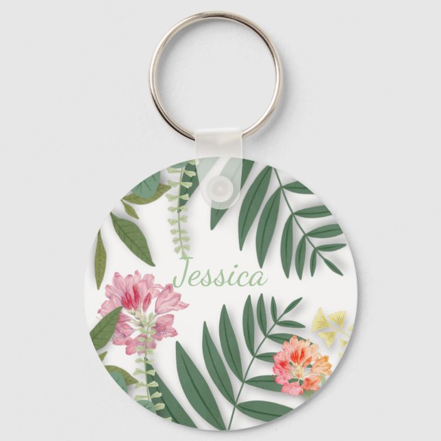 Llavero Floral tropical (Anverso)
