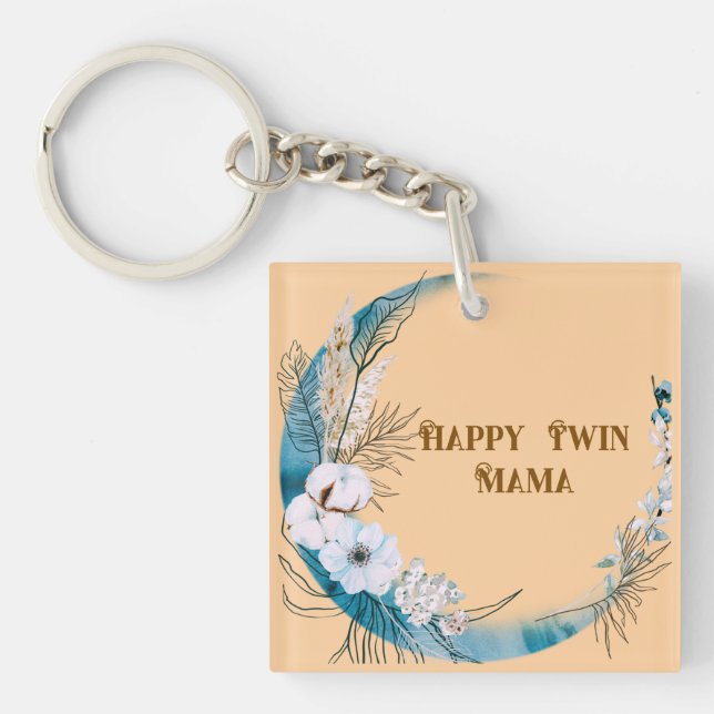 Llavero Floral Twin Mama (Frente)