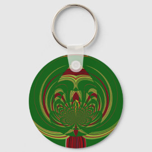 Llavero Floral verde