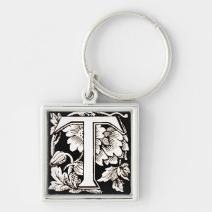 Llavero Floral vintage 'T' - Keychain