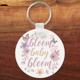 Llavero "Florece Bebé Florece" Corona Floral de Mariposa