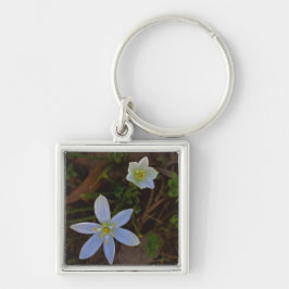 Llavero florecer en blanco