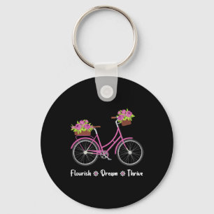 Llavero Florecer Sueño Prosperar Floral Bicicleta Biciclet