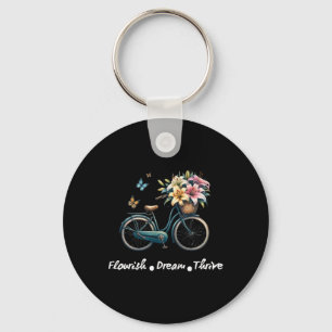 Llavero Florecer Sueño Prosperar Floral Bicicleta Sutil 86