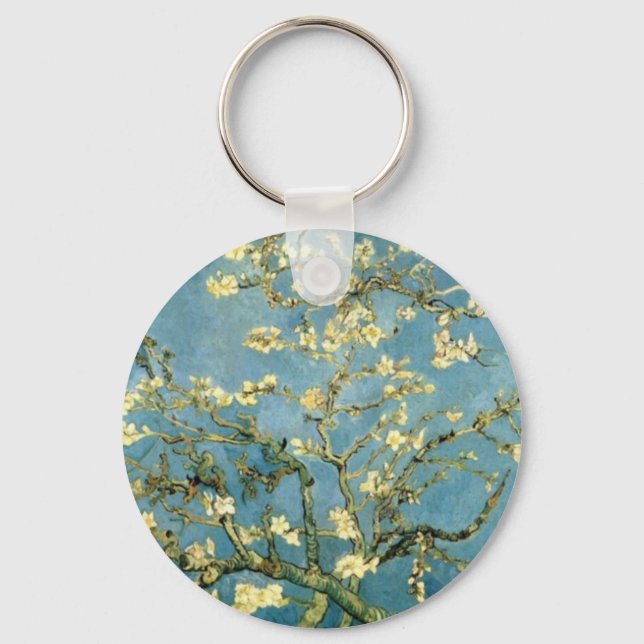 Llavero Floreciente árbol de almendros por Van Gogh (Anverso)