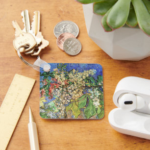 Llavero Florecientes ramas de castaño de Vincent van Gogh