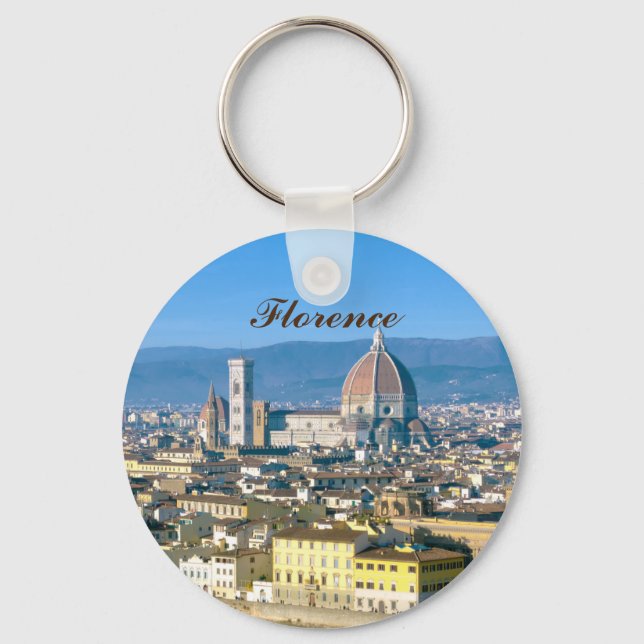 Llavero Florence cityscape with Duomo cathedral  (Anverso)