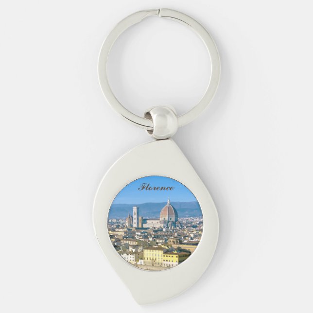 Llavero Florence cityscape with Duomo cathedral  (Anverso)
