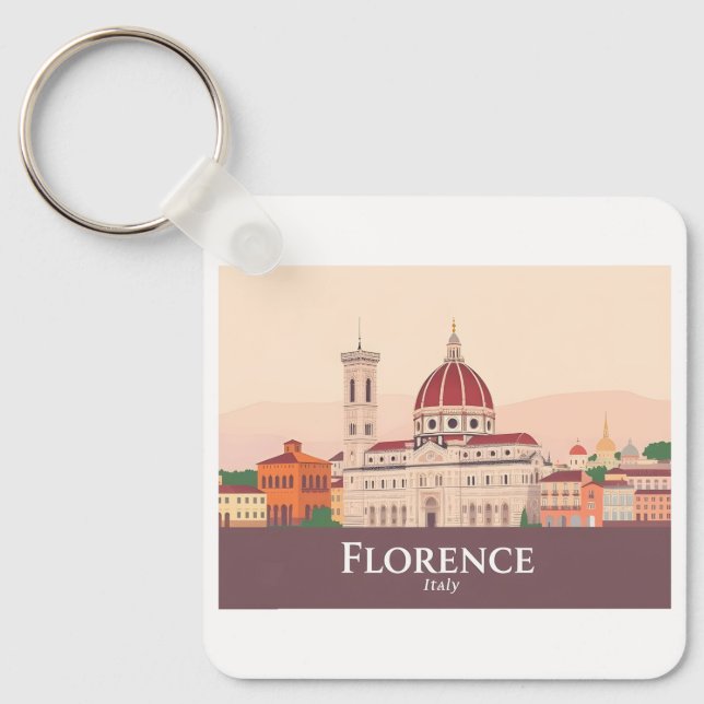 Llavero Florence Italy Duomo di Firenze Pastel Travel (Anverso)