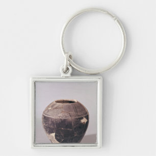 Llavero Florero del enlucido cerámico adornado con las