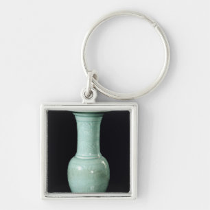 Llavero Florero esmaltado Celadon, dinastía de Yuan