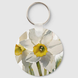 Llavero Flores Acuarela de Iris Modernas