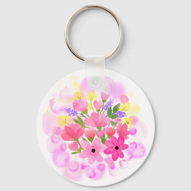 Llavero Flores acuáticas 01 Keychain (Anverso)