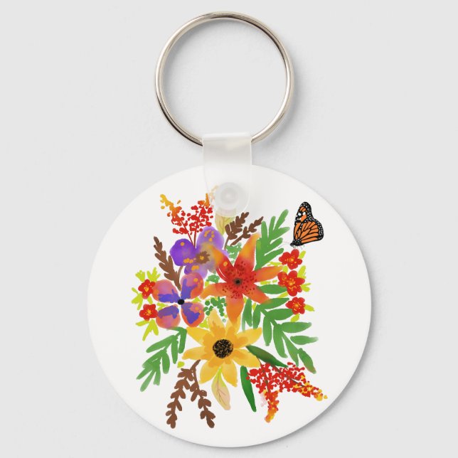 Llavero Flores acuáticas 02 Keychain (Anverso)