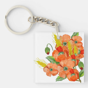 Llavero Flores adorables de amapola