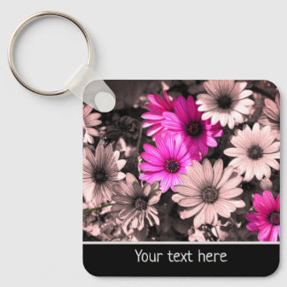 Llavero Flores africanas de margarita personalizadas