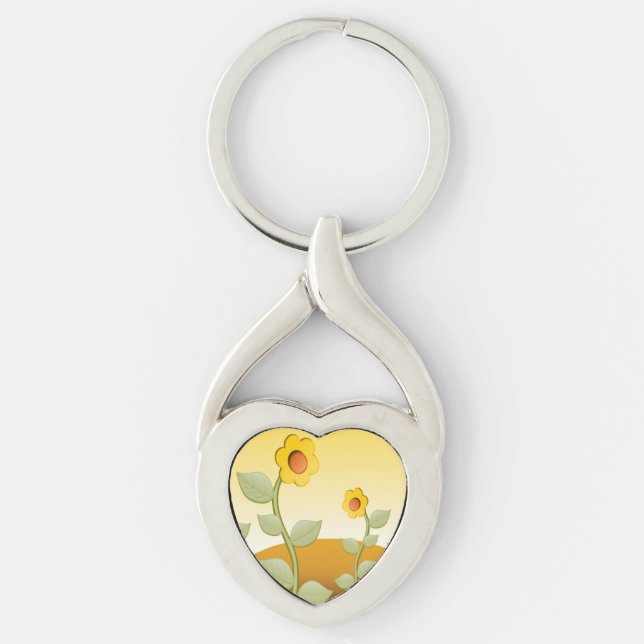 LLAVERO FLORES AMARILLOS (Anverso)