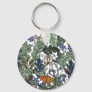 Llavero Flores, arte deco, moderno, sin costura.
