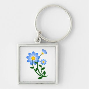 Llavero Flores azules