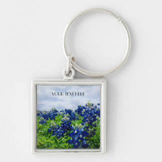 Llavero Flores azules azul Texas texan Floral